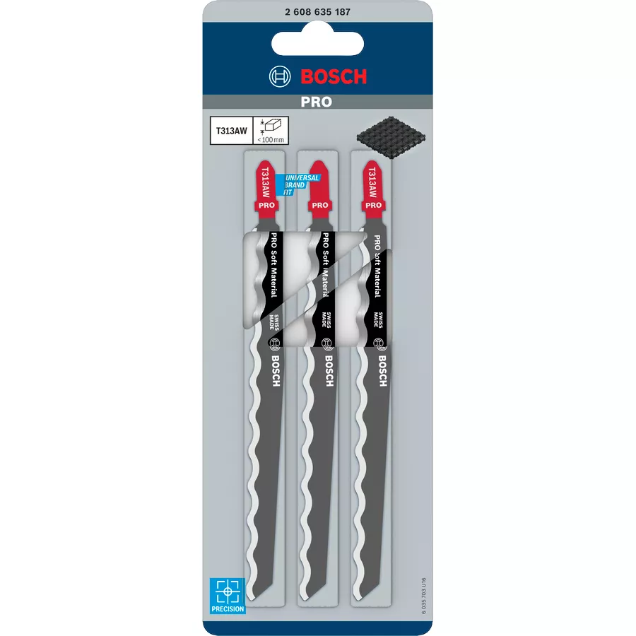 Lame de scie sauteuse BOSCH T 313 AW (lot de 3)
